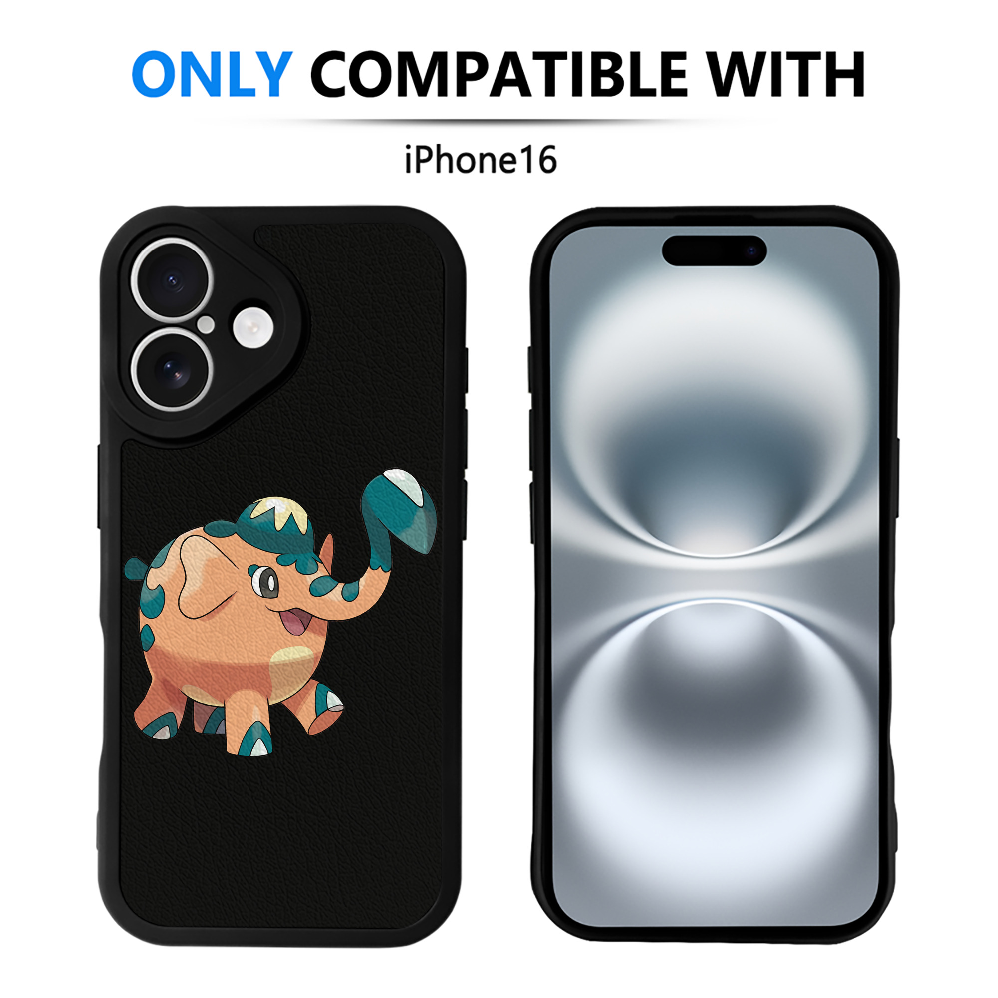 （画像用） ポケットモンスター Pokémon 【iPhone 16シリーズ対応】シリコンスマホケース（レザー調） 材質：シリコン